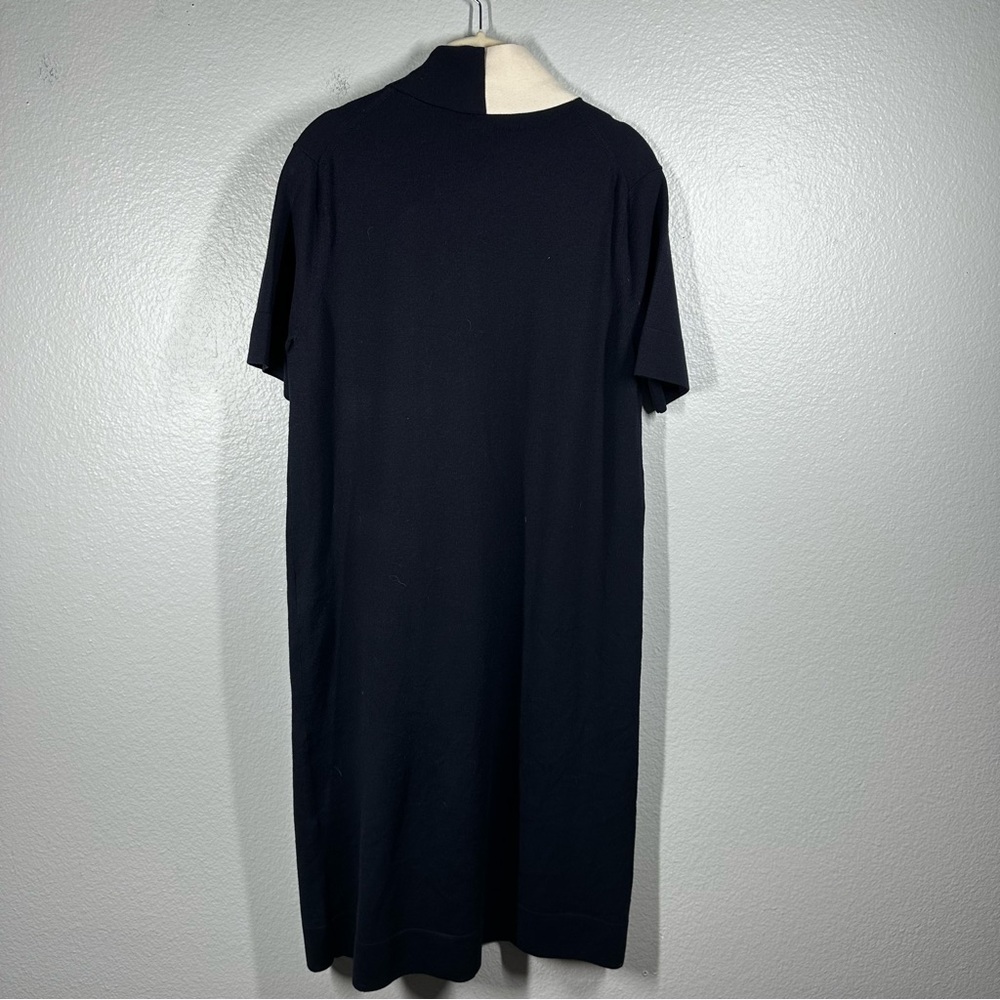 Tory Burch Black Dress with Cream Bow Neck Tie - Picture 5 of 6